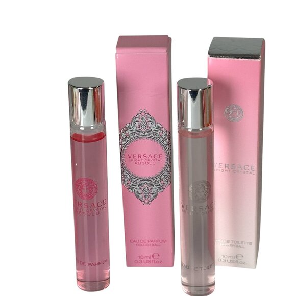 VERSACE Bright Crystal absolu rollerball Lot of 2 by Gianni Versace 10 ML - Picture 2 of 11